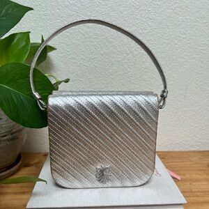 Vintage Murray Kruger Silver Small Handbag Purse Clutch Holiday Cocktail Bag
